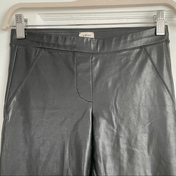 ARITZIA WILFRED L Rebelle Vegan Leather Leggings az XS - Picture 7 of 10